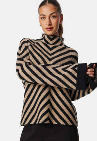 Funnel Neck Knitted Sweater