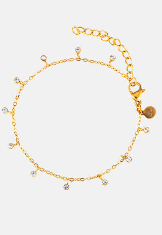 Bracelet With Multi Crystal Charm