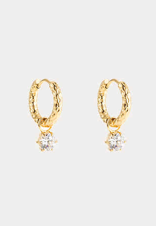 Como Hoop Earring Crystal