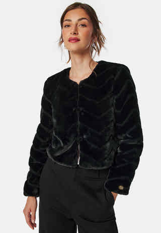 Short Party Faux Fur Jacket