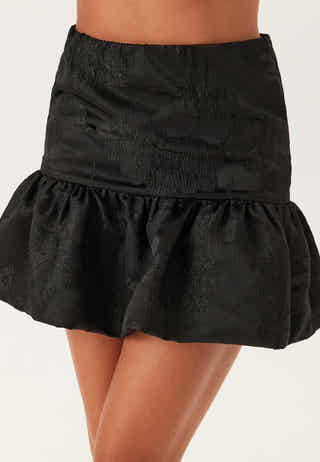 Jacquard Short Flounce Skirt