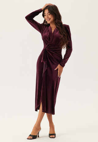 Overlap Velvet Dress