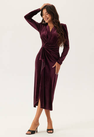 Overlap Velvet Dress