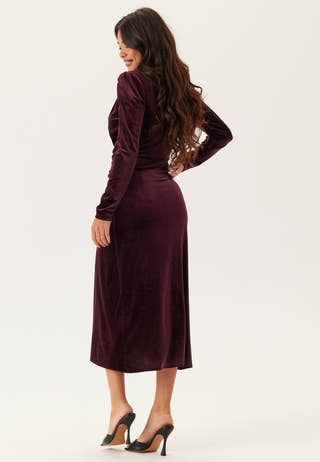 Overlap Velvet Dress