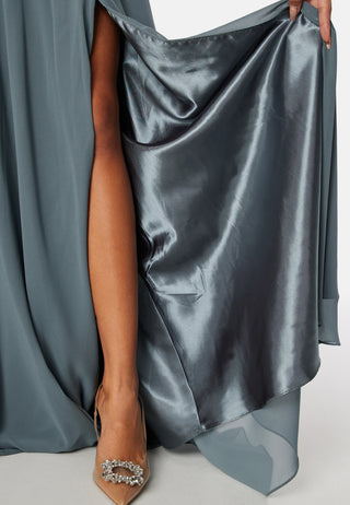 Chiffon Rhinestone Evening Dress