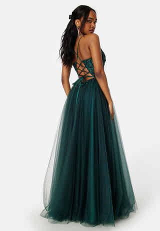 Tulle Back Lacing Evening Dress
