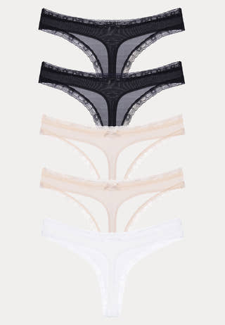 Essential Microfibre Thong 5-pack
