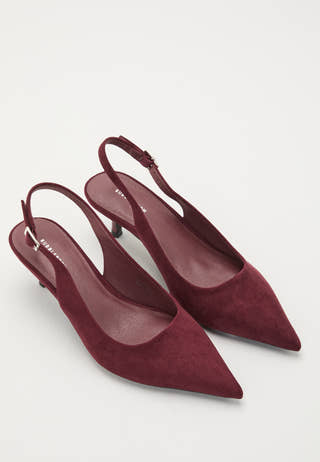 Faux Suede Slingback