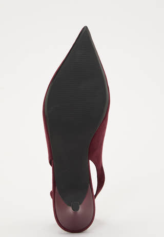 Faux Suede Slingback