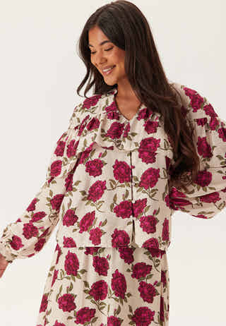 Printed Frill Blouse