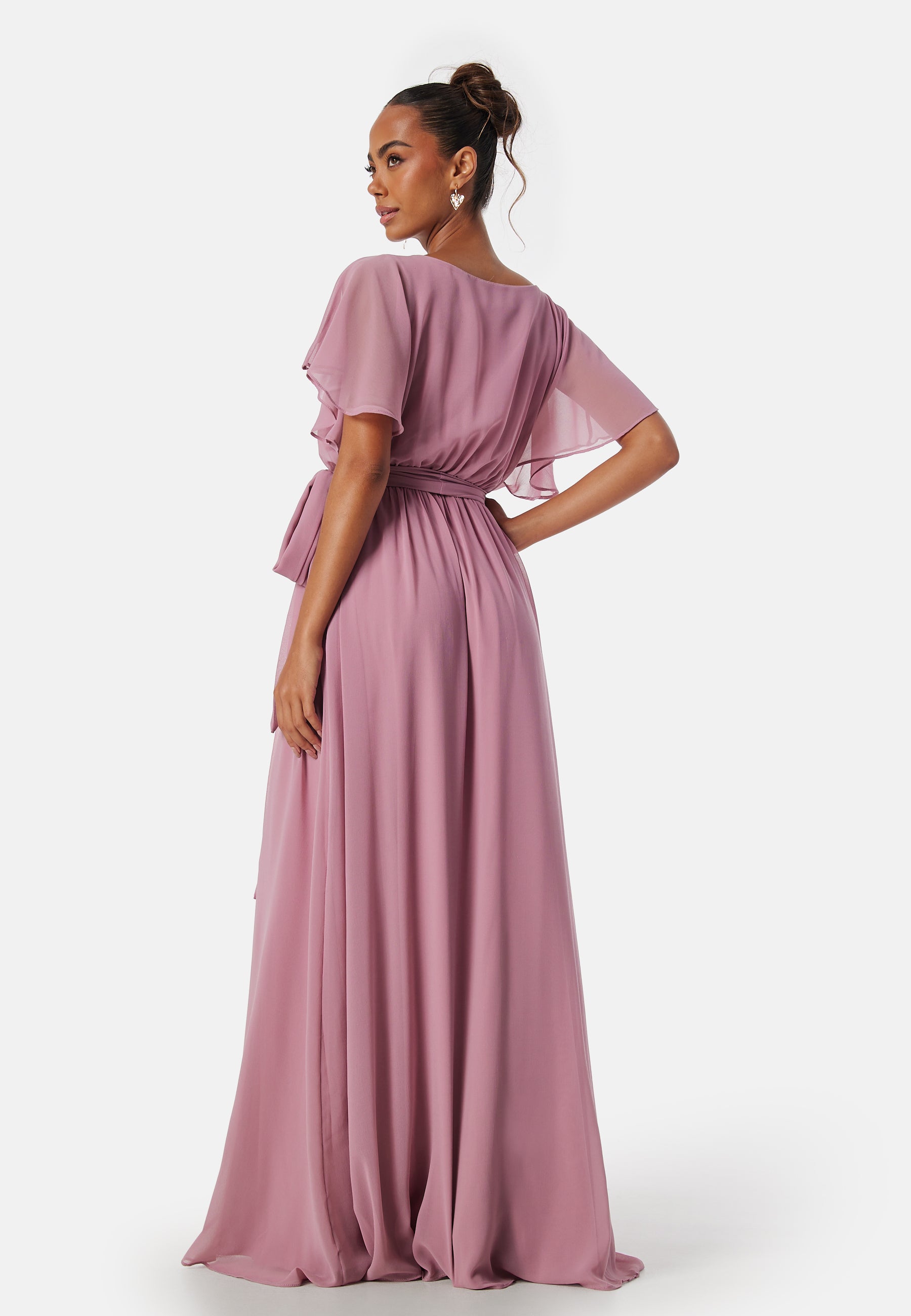 goddiva maxi dress Goddiva One Shoulder Asymmetric Scuba Crepe Maxi Dress