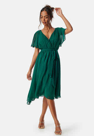 Flutter Chiffon Midi Dress