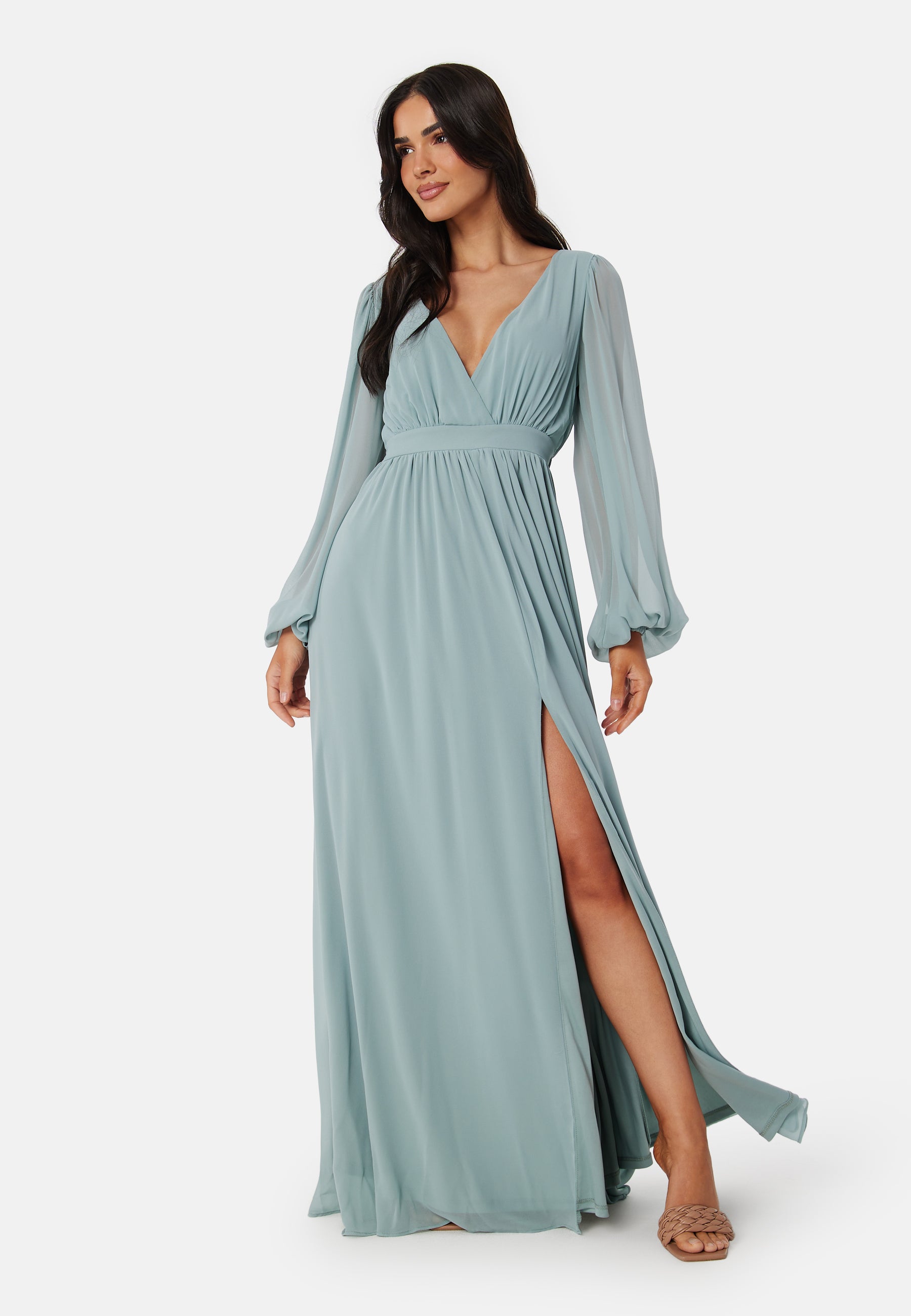 Dress With Goddiva Bridesmaid Dress Goddiva Long Sleeve Chiffon Dress Bridesmaid Dresses Green Dress With Goddiva Bridesmaid Dress Goddiva Long Sleeve Chiffon Dress Bridesmaid Dresses Green