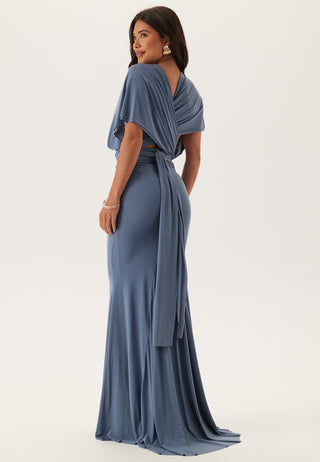 Multi Tie Fishtail Maxi Dress