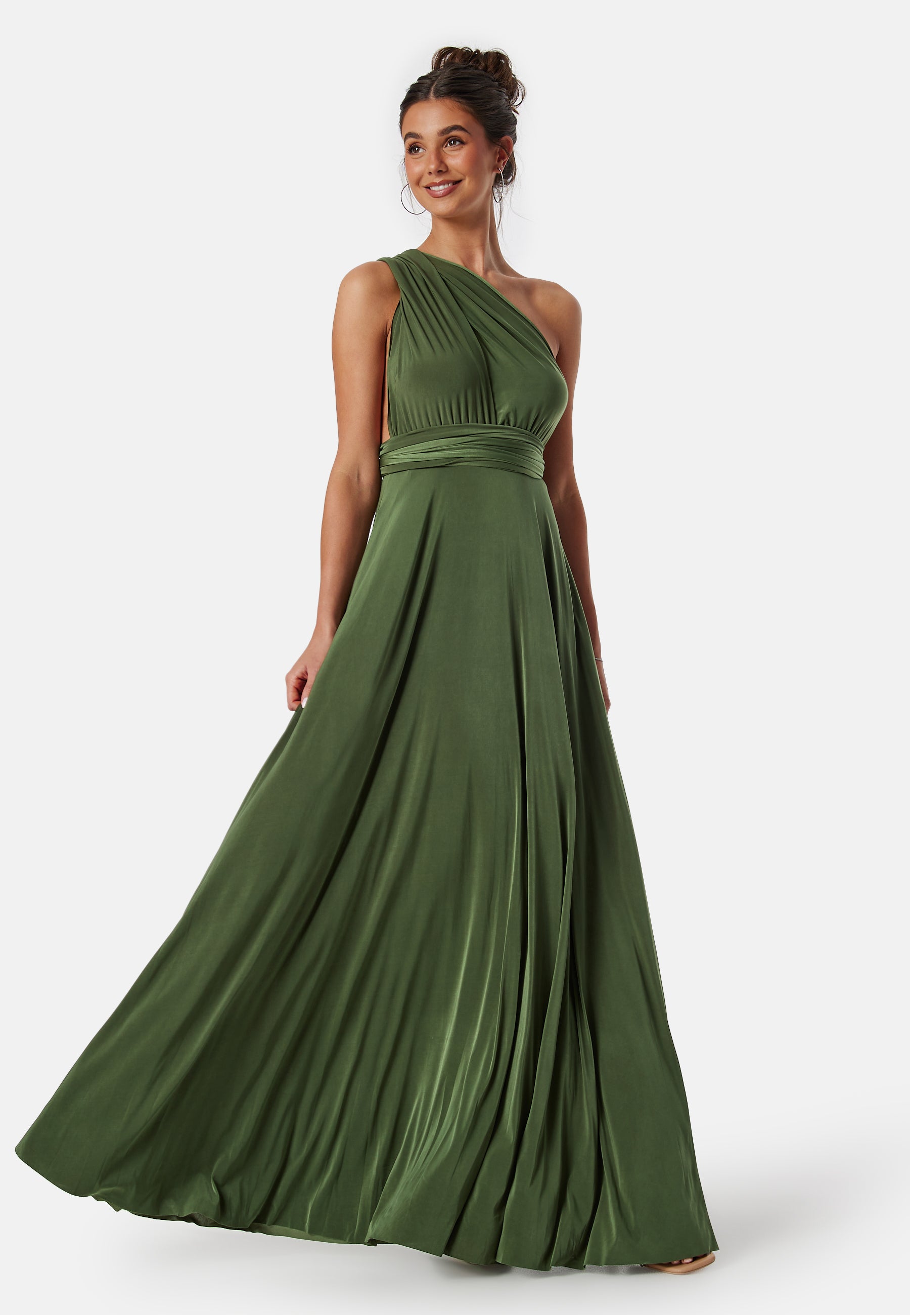 Goddiva Multi Tie Maxi Dress Ball gowns Green Goddiva Multi Tie Maxi Dress Ball gowns Green