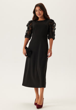 holly midi dress Holly Burgundy Embroidered Lace Cotton Midi Dress XS