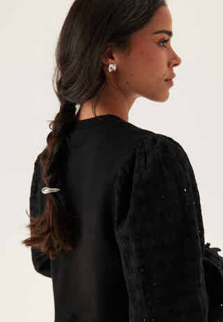 Broderie Anglaise Sleeve Top