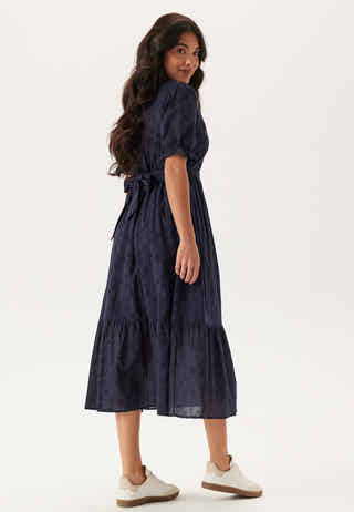 Broderie Anglaise V-Neck Dress