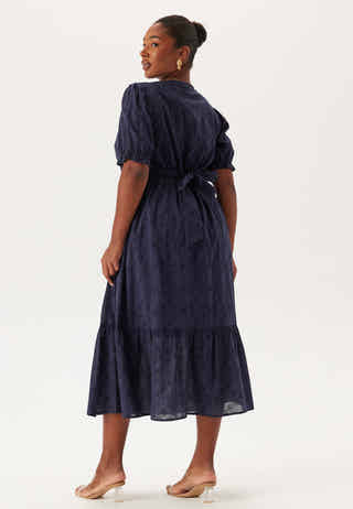 Broderie Anglaise V-Neck Dress