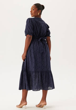 Broderie Anglaise V-Neck Dress