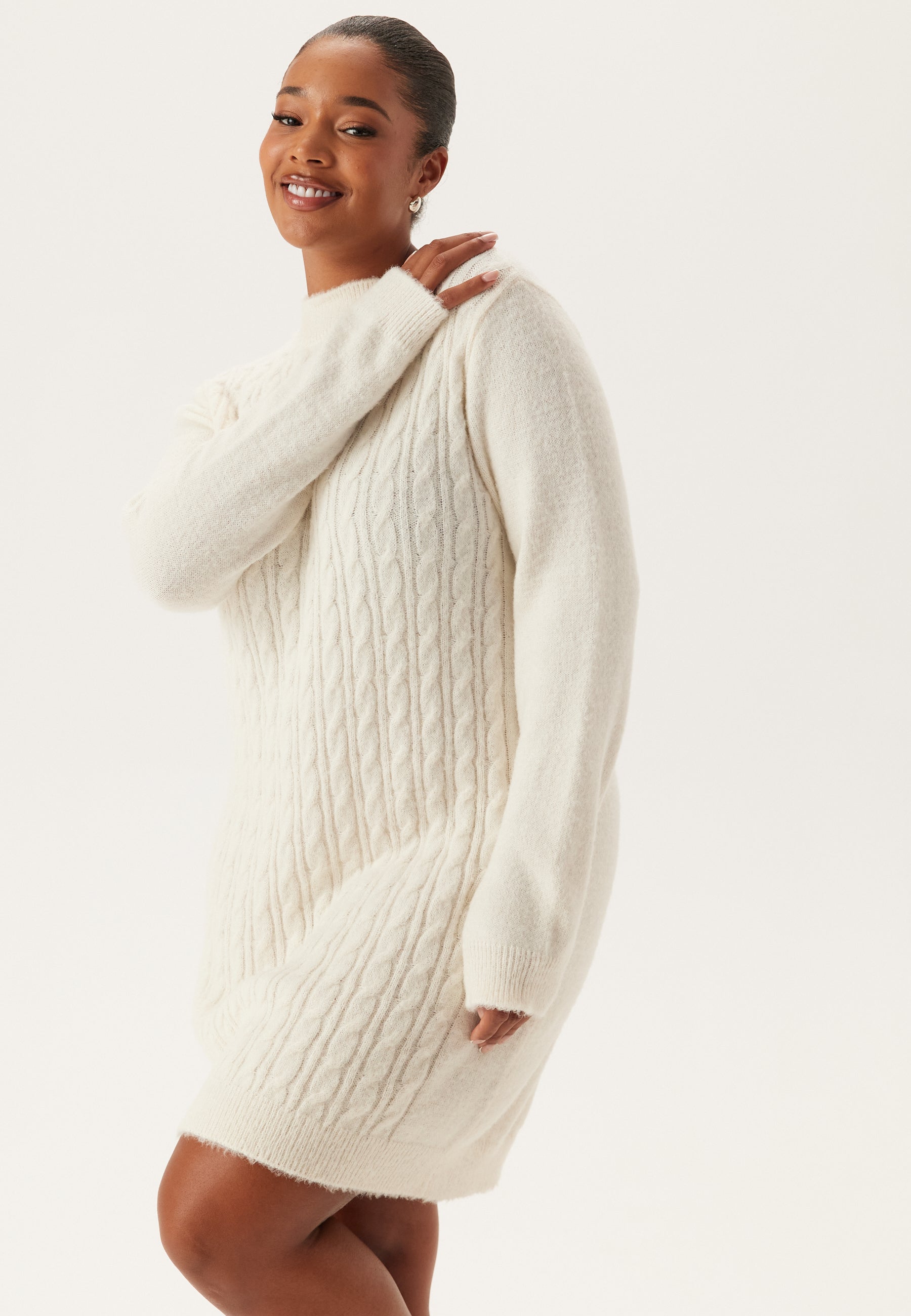 cream cable knit sweater dress A New Day Women's Long Sleeve Line Dry Lucky Brand Cable Knit Sweater