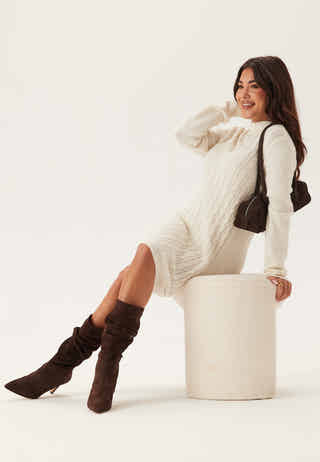 Cable Knit Sweater Dress