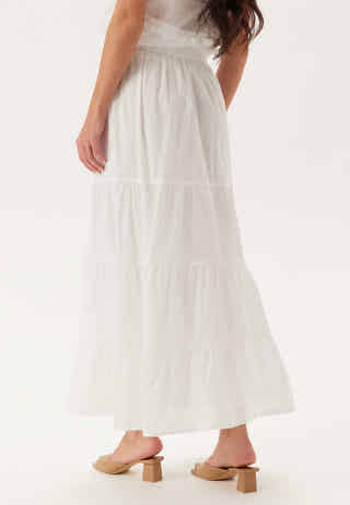 Cotton Dobby Dot Maxi Skirt