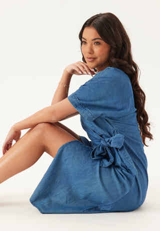 Denim Wrap Dress
