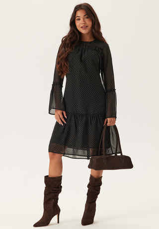 Flounce Sleeve Dress