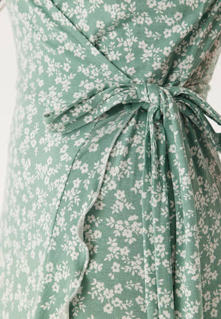 Frill S/S Wrap Dress