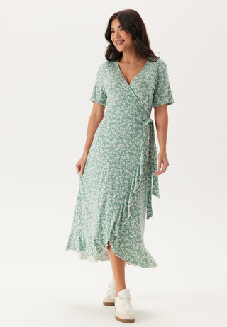 Floral Maxi Dress Green Ditsy Wrap Dress Gabin Mid-length Dress Rouje Green Size 36 FR Floral Maxi Dress Green Ditsy Wrap Dress Gabin Mid-length Dress Rouje Green Size 36 FR
