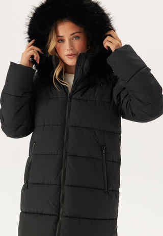 Hooded Padded Long Jacket