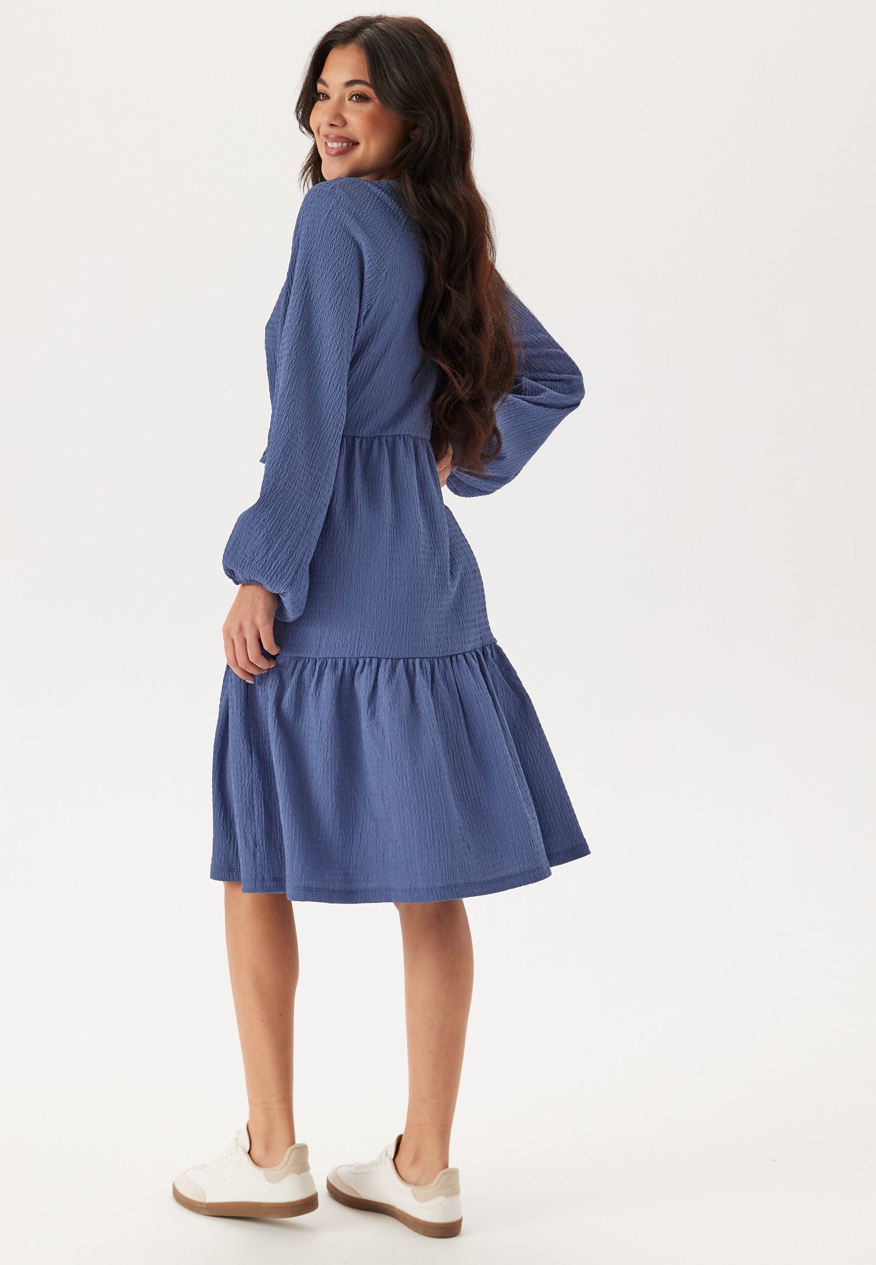 Happy holly Jersey Structure Wrap Dress + SIZES Blue Happy holly Jersey Structure Wrap Dress + SIZES Blue