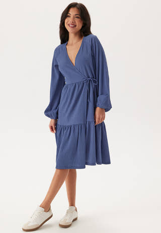 Jersey Structure Wrap Dress