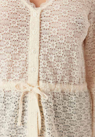 Peplum Lace Cardigan