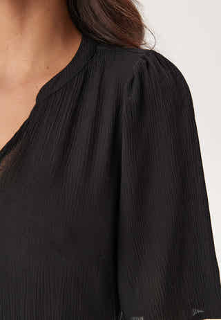 Puff Sleeve Viscose Dress