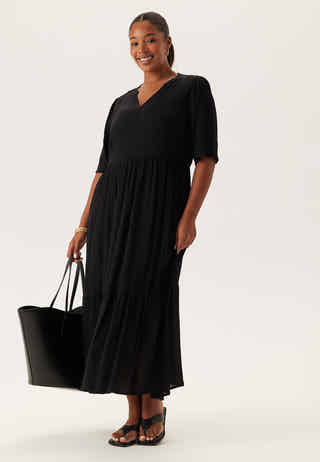 Puff Sleeve Viscose Dress