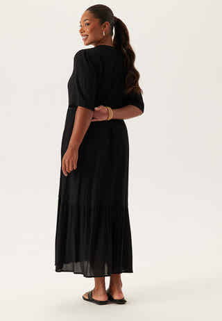 Puff Sleeve Viscose Dress