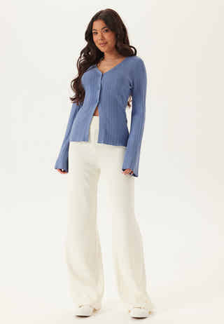 Rib Sculpted Knitted Cardigan