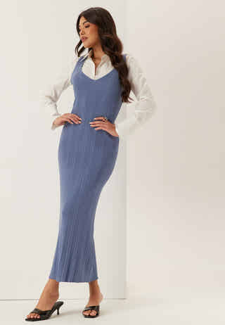 Rib Sculpted Knitted Dress