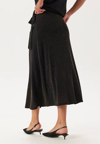 Sparkling Wrap Midi Skirt