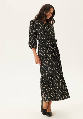 Structure Flounce Midi Dress