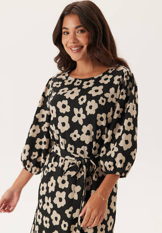 Structure Flounce Midi Dress