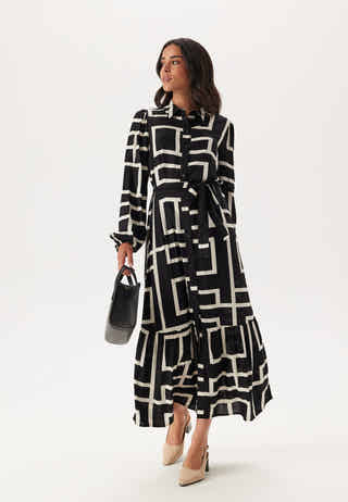 Viscose Long Sleeve Dress