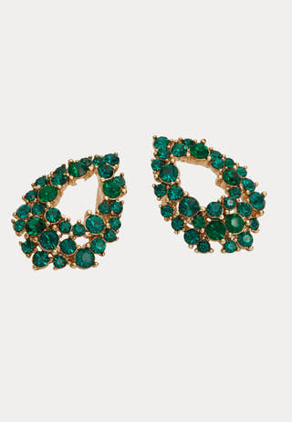 Petite Alice Earrings - Emerald