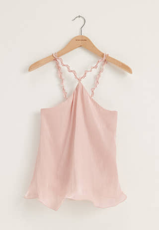 Halterneck Shimmer Flounce Top