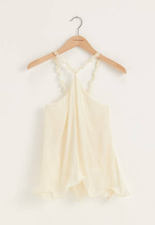 Halterneck Shimmer Flounce Top