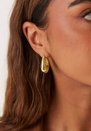 Autumn Chunky Retro Hoop Earri