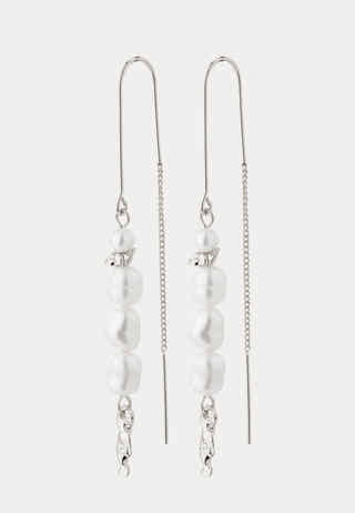 Berthe Pearl Chain Earrings Si