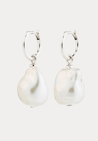 Sky Pearl Earrings Silver-plat